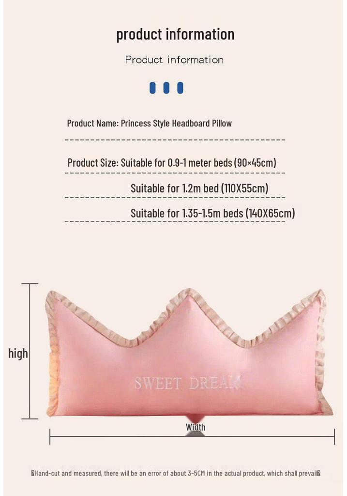 Cartoon Bedside Soft Upholstered Backrest Cushion for Children's Tatami or Girls' Bedroom, 2026 Anti-Collision Pillow.