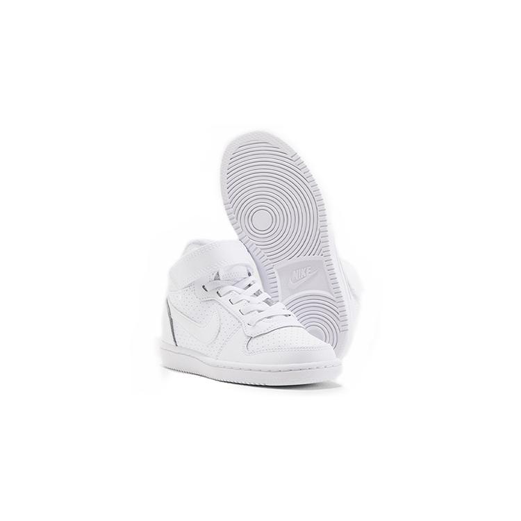 Nike Court Borough Casual Slip Resistant Abrasion Resistant Support Mid Top Skateboard Shoes White 870026-100