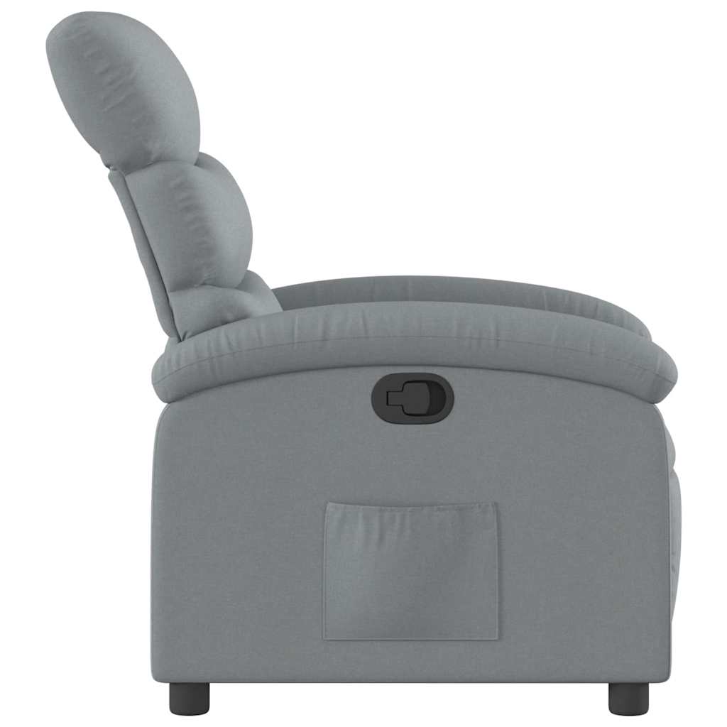 Relaxation Armchair Light Grey Fabric
