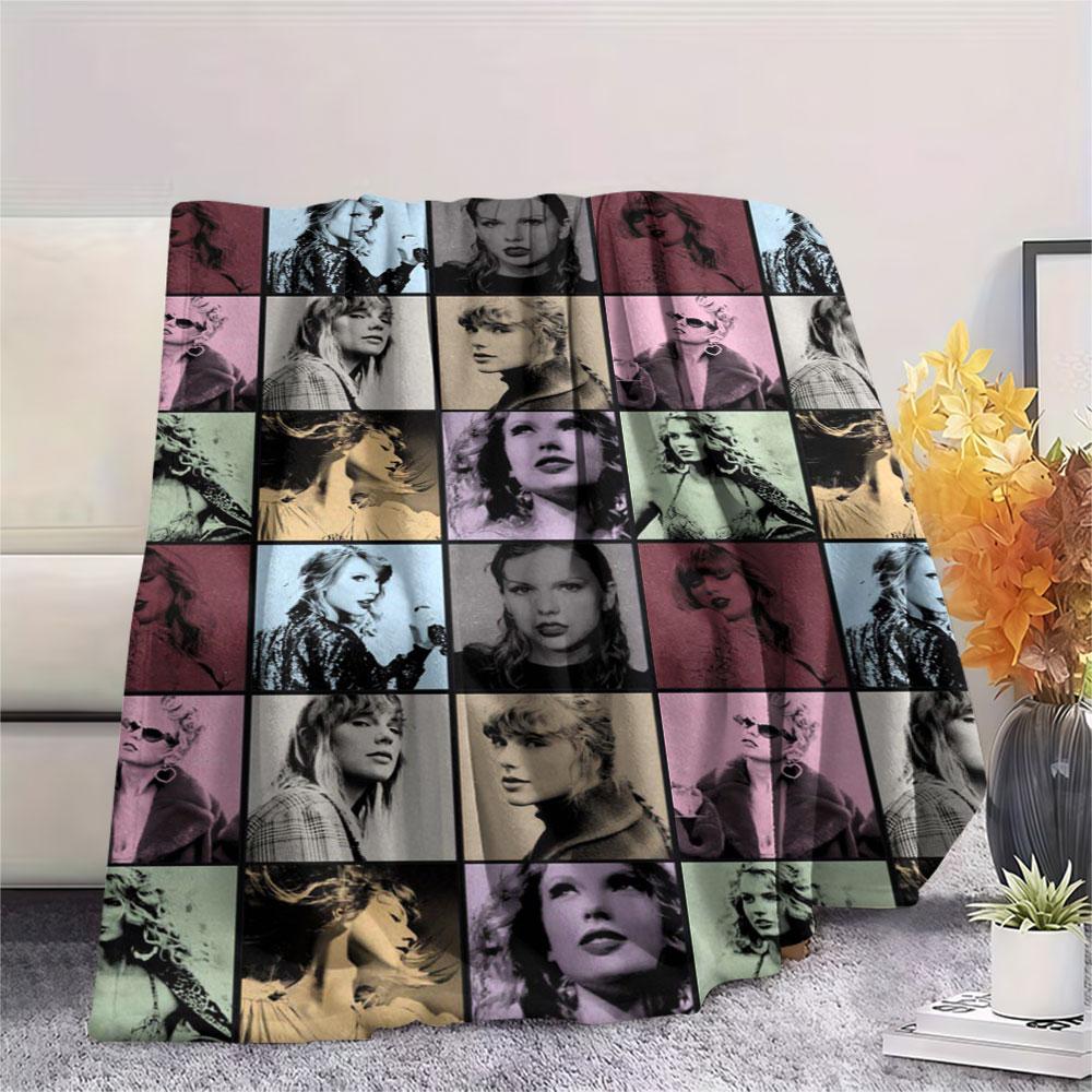 Taylor Swift printing Flannel Blanket Bedroom Sofa Camping Warm blanket Gifts for family and friends-MJ002