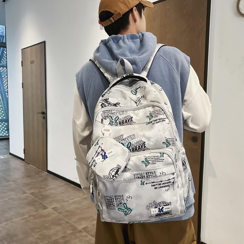 Студенческая школьная сумка кампуса с принтом граффити — фото 19