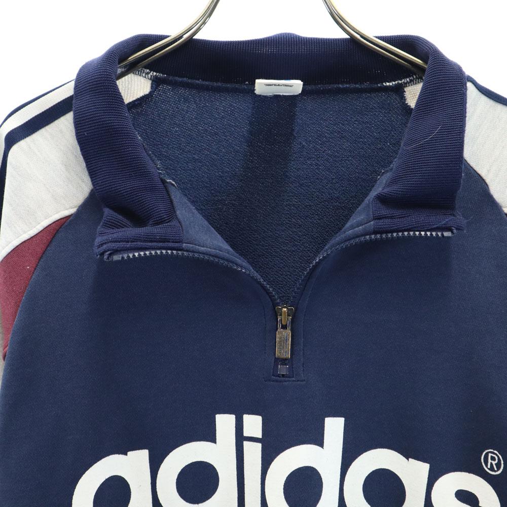 Adidas 80s Made In Japan, Made by Descente, Vintage Long Sleeve Half-zip High-neck Sweatshirt Trainer Men's Used