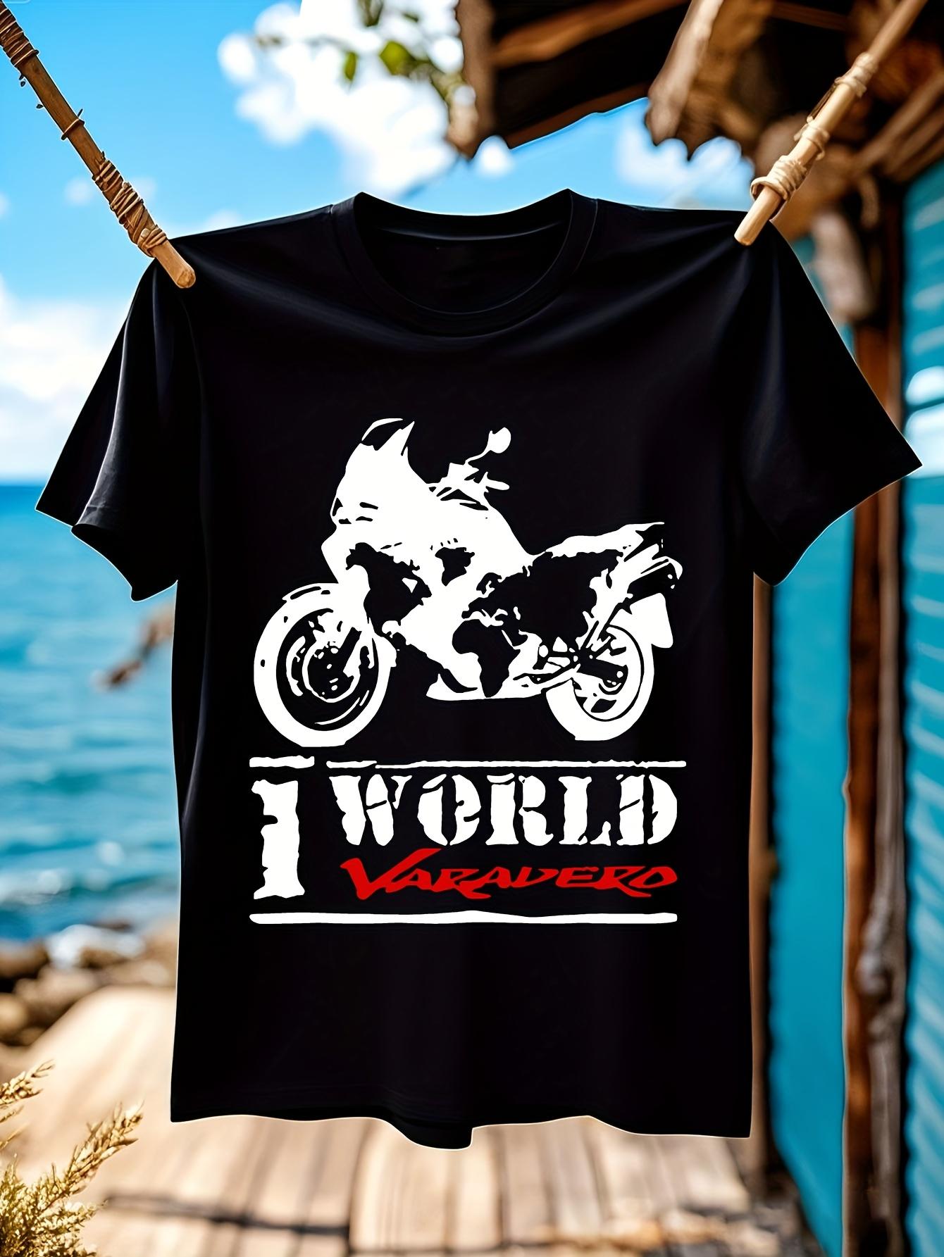 Varadero XL1000V Motorcycle Graphic ONE WORLD ONE VARADERO Print T-shirt XXXXL