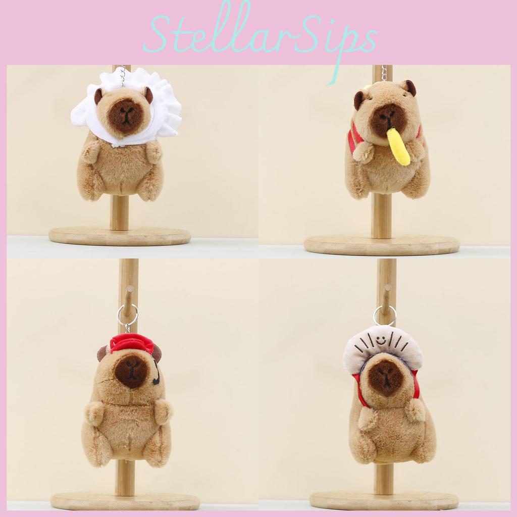 Adorable Creative Capybara Plush Keychain Cartoon Water Pig Toy Doll Blind Box Collectible