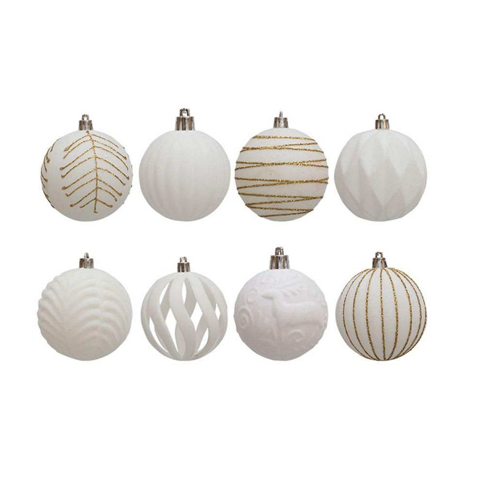 12pcs 6cm Painted Christmas Pendant Ball Christmas Tree Hanging Decoration  Home Xmas Decor