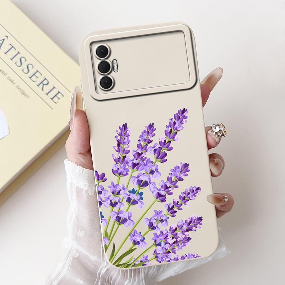Für Tecno Spark 8P Spark8P 8 P KG7 Hülle Abdeckung Weiches Silikon TPU Blume Schmetterling Girly Mode Malerei Handyhülle Stoßstange Fundas