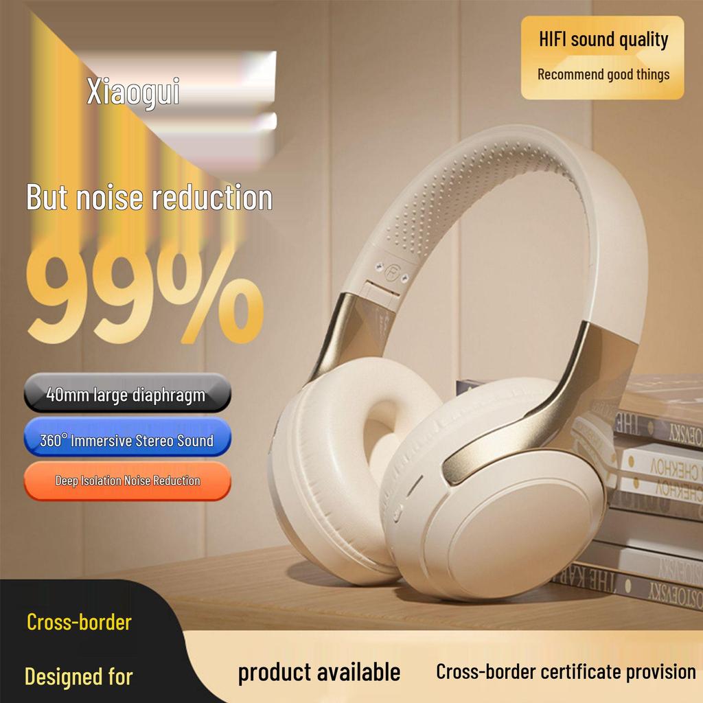 Noise-Cancelling Over-Ear Bluetooth Headphones with Heavy Bass, HIFI Sound, and Long Battery Life