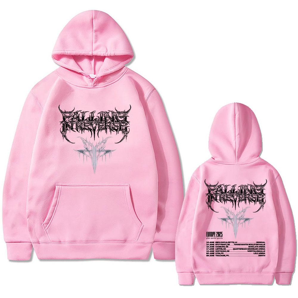 Falling In Reverse EUROPE Tour Hoodie Men Women Rock Gothic Oversized Sweatshirt Men's Casual Cotton Retro Pullover Hoodies