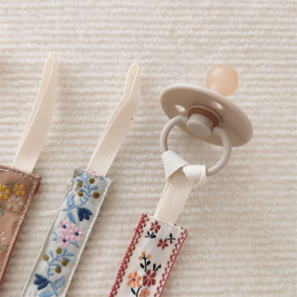 Adjustable Soother Holder Ethnic Style Nipple Holder Clips Cute Baby Cloth Pacifier Chain  Baby