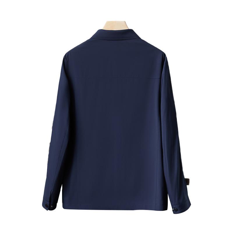 New Middle-aged Men's Two-color Wash Jacket Business Jacket Lapel Men's Casual Jacket Long Sleeves