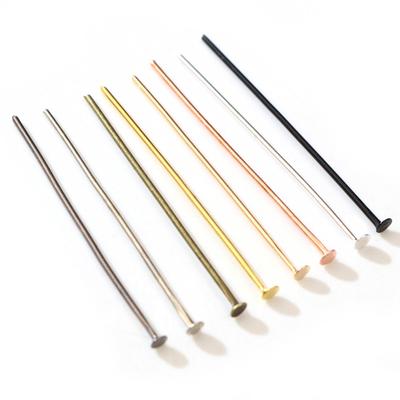 200 pezzi/sacchetto 20 25 30 40 50 60 mm Spille a Testa Piatta Colore Oro/Argento/Bronzo/Rodio Spille per Componenti di Gioielli Fabbricazione Forniture Fai da Te