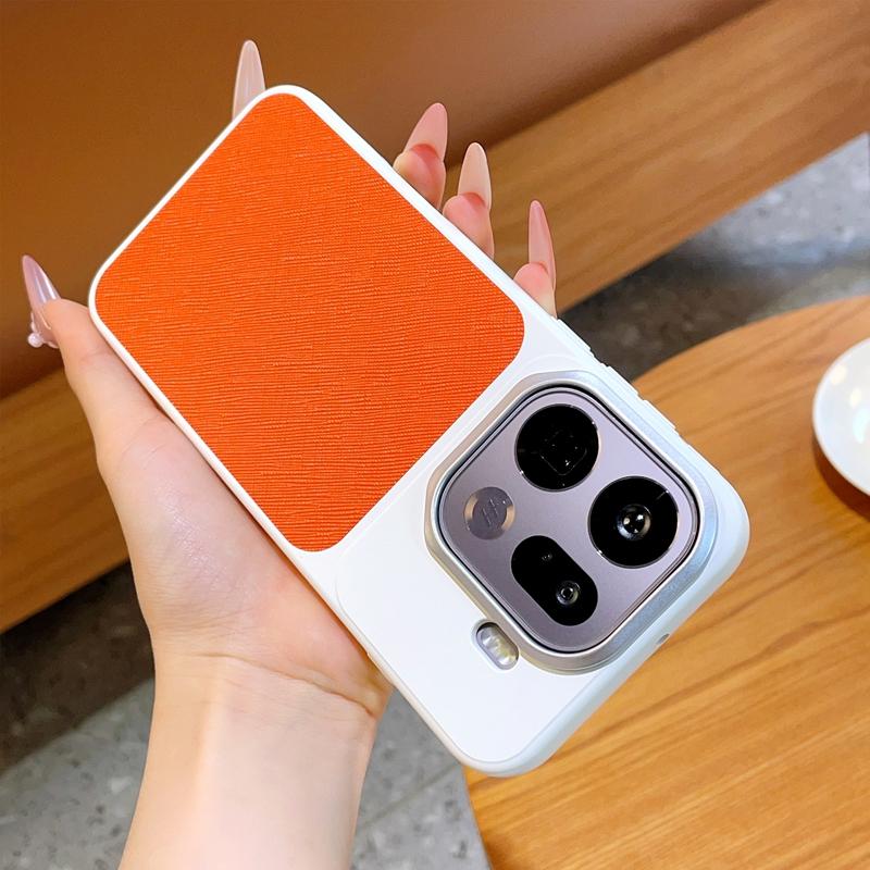 Square Back Premium Leather Phone Case For Oppo Find X9 /OPPo Find X9 Pro Raised Lens to Protect the Camera Back Cover