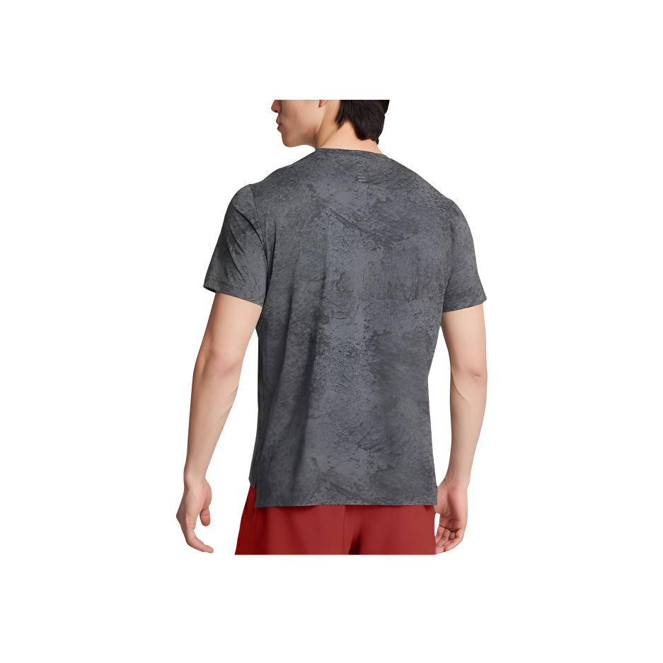 Under Armour Launch Elite Laser Cut Design Round Neck Short Sleeve T-Shirt Men Tops Rhino-Gray 1382615-025