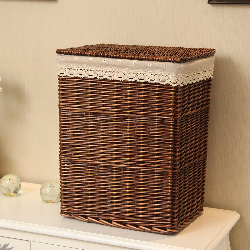 Rattan Woven Storage Basket for Laundry, Toys, or Hot Pot Restaurant Use