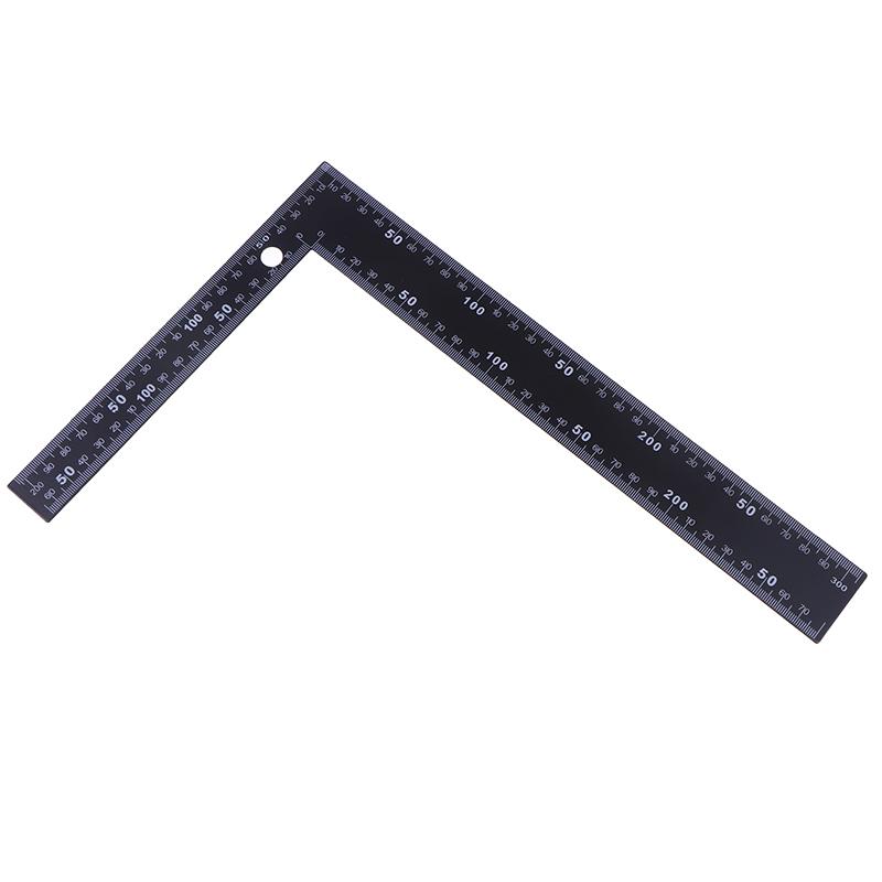 Black Right Angle Ruler 90 Degree Hole Angle Ruler Industrial Grade Positioning Marking Angle Ruler Woodworking L-Shaped Ruler