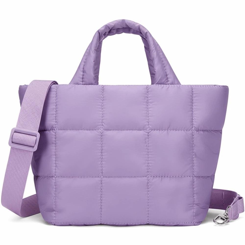 Nylon Tote Bag Detachable Strap Shoulder Bag Adjustable Puffer Bag Work