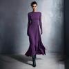 Autumn 2025 European & American One-Shoulder Twist Waist Maxi A-line Dress