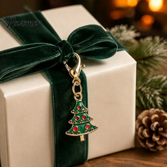 Oil Dripping Pendants 10/20/30Pcs Christmas Keychain Set, Golden Plated Alloy Enamel Keyring Pendant, Set Santa Tree Reindeer for Holiday Bag