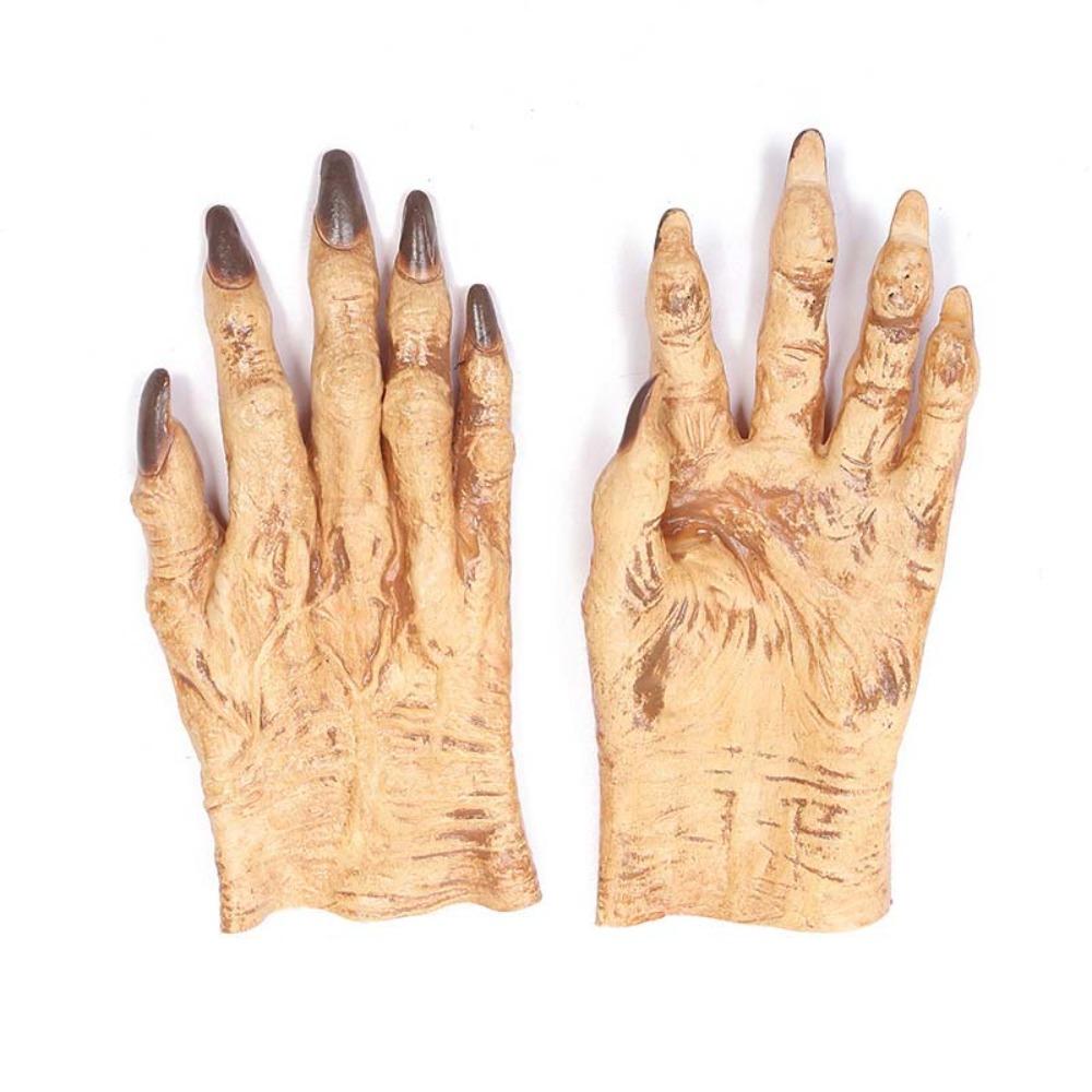 Waterproof Halloween Cosplay Gloves Vinyl Makeup Party Props Funny Werewolf Simulated Gloves  Women
