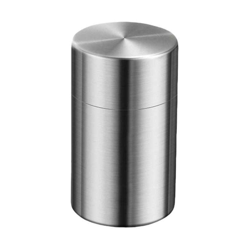

Контейнер для хранения кофейных зерен из нержавеющей стали с герметичной крышкой для сухого чая, зерен, для кемпинга, путешествий, кухонный предмет первой необходимости S