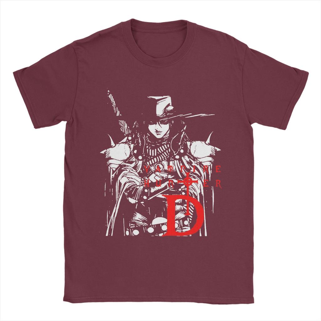 Vampire Hunter D film Anime Hellsing T Shirts Men Cotton Amazing T-Shirts Crewneck Tees Short Sleeve Tops 6XL