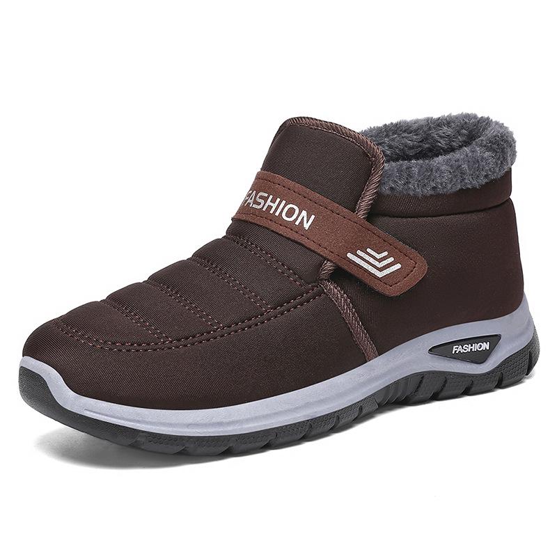 Women's Winter Velcro Fleece-Lined Ankle Boots - Warm Cotton Snow Shoes