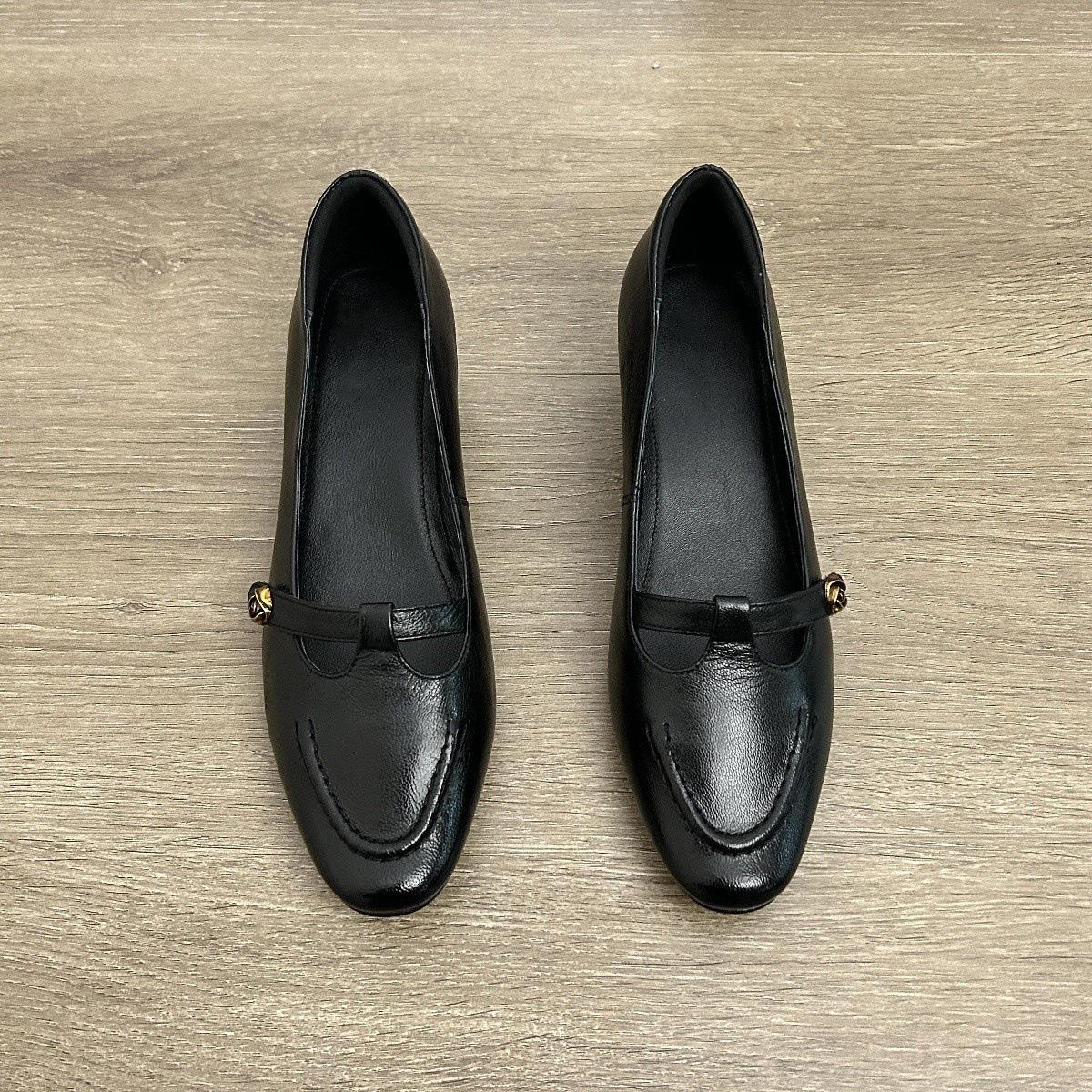 

Туфли Мэри Джейн в стиле ретро, туфли-лодочки с неглубоким вырезом, маленькие кожаные туфли для женщин 35 чёрный