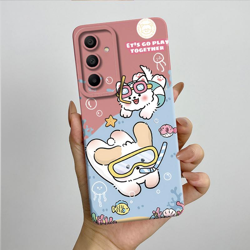 Sweet Soft Phone Case for Samsung Galaxy A15 A155 A156 4G 5G Fashion Cool Painted Cases Protection Back Cover Accessories Casing