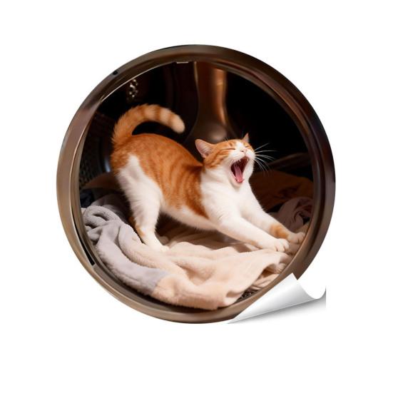 Yousheng 1/6Pcs Simulated Animal Sticker Waterproof PVC Self-Adhesive Dog Cat Rabbit Home Appliances Oven Refrigerator Washing Machine Decorative