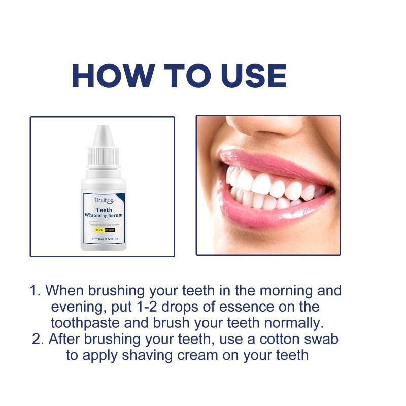Pulizia Sbiancamento Denti Siero Rimuovere Placca Denti Bianchi Gel Macchie Gialle Denti Dentifricio Alito Fresco Igiene Orale Cura