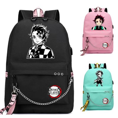 Anime-Rucksack, Dämonentöter Nezuko, Kawaii, großes Fassungsvermögen, Manga, für tägliche Reisen, Büchertaschen für Mädchen, Cartoon-Schultasche für Erwachsene