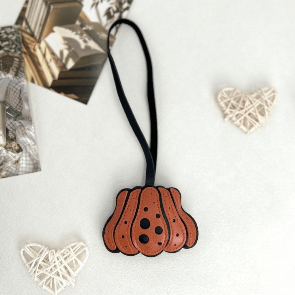 Polka Dot Halloween Bag Pendant Solid Color Beg Accessories Creative Pumpkin Keychain  Bag Charm