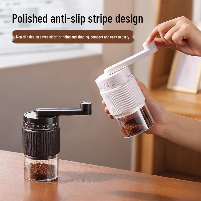 Manual Hand-Crank Coffee Bean Grinder for Home and Outdoor Use