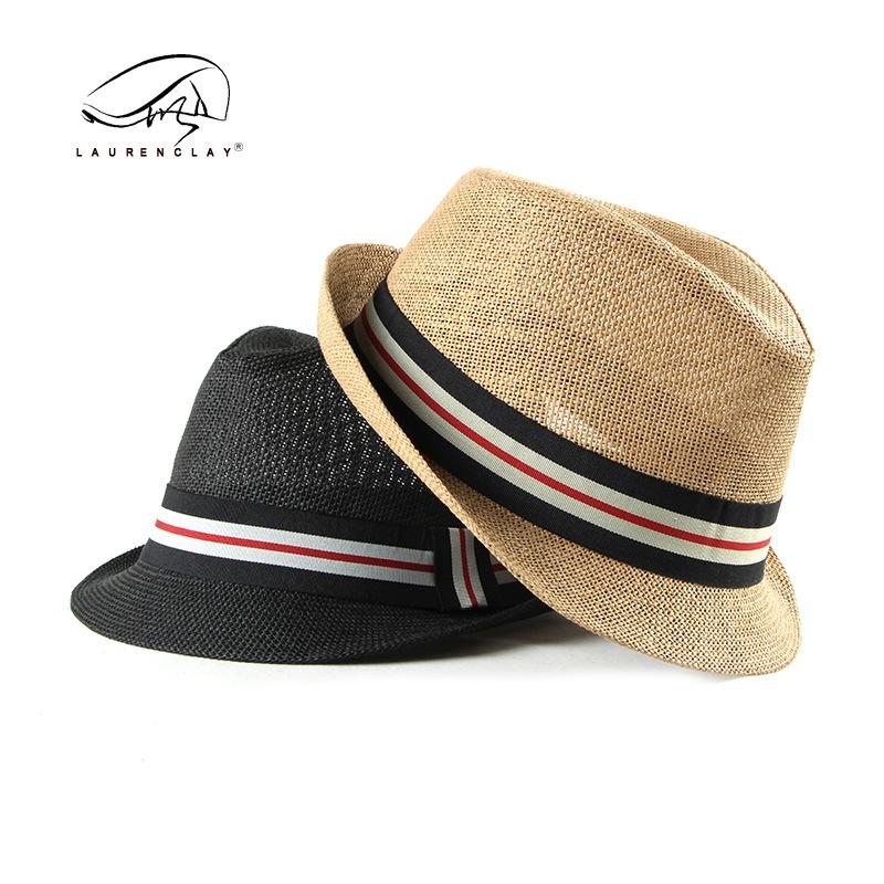 Summer light board casual personality gift hat men's British jazz hat straw hat beach hat women's top hat tide