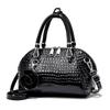 Blumenmode Handtasche Gelb Krokodilmuster Damen Tragetasche Damen Kleine Muschel Schultertaschen KTY
