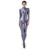 Sexy Women Stain Oil Shiny Elastic Bodysuit Shapping Romper One-Piece Thong Silky Tight Satin Jumpsuits Candy Color Maid Leotard
