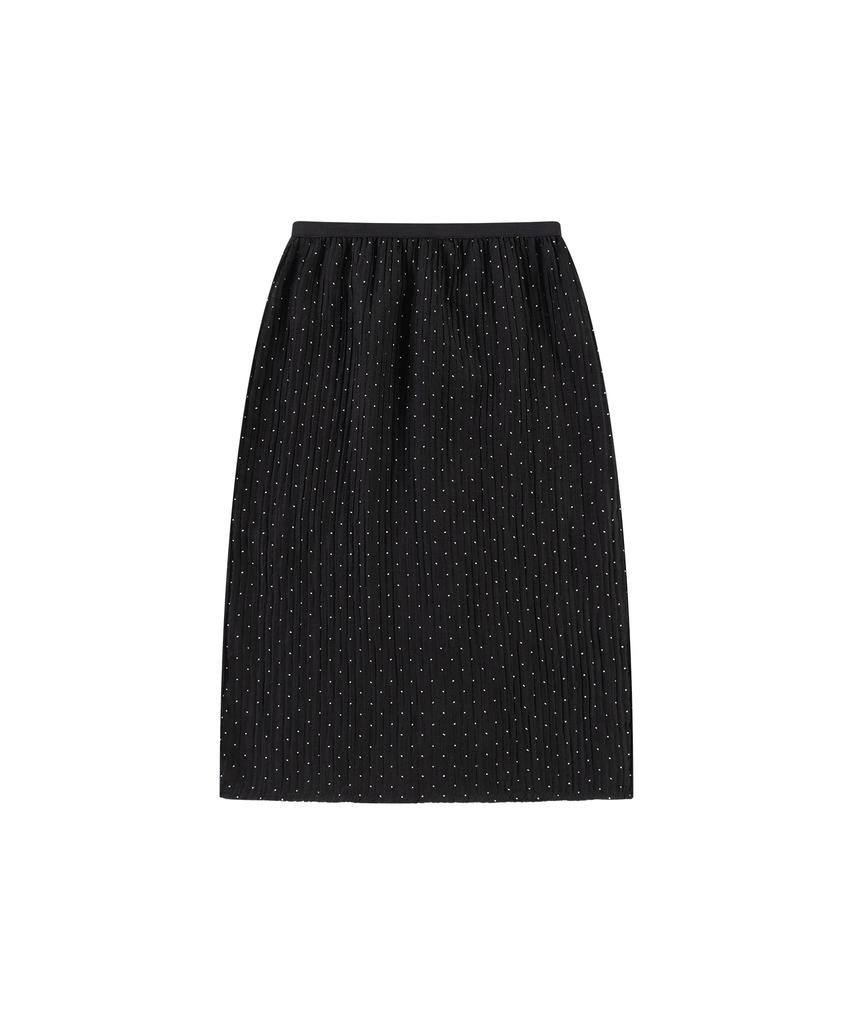 Banwonateullie P3318 Pin Dot Banding Skirt_Black