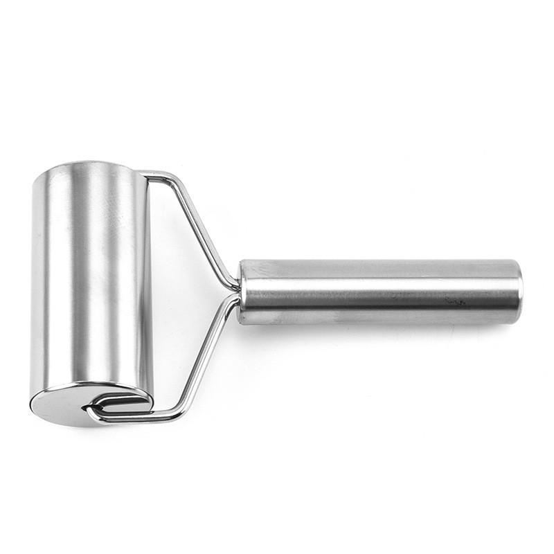 Stainless Steel Rolling Pin Pastry Pizza Fondant Bakers Roller Metal Kitchen Tool For Baking Dough Pizza Steamed Bun Rolling Pin