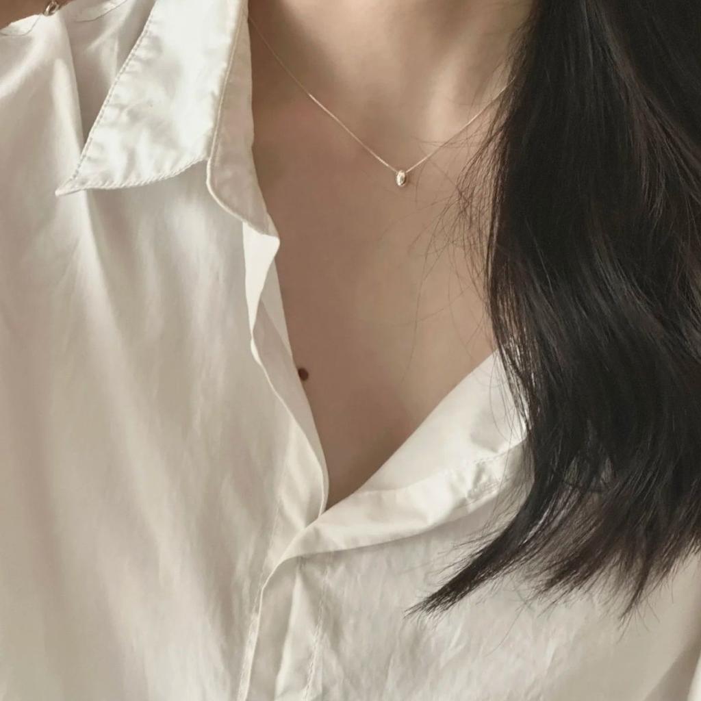 New 925 Sterling Silver Bead Necklace Simple Personality Charm Geometric Pendant Choker Birthday Gift Women's Fine Jewelry