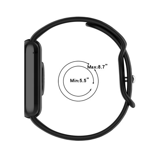 Silicone Watch Strap Replacement for Xiaomi Smart Band 8 Adjustable Waterproof Breathable Women Men