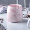 400ML Creative Ceramic Cups Marble Pink Coffee Mug Ceramic Coffee Cup Lover's Gift Porcelain Mugs For Tea Breakfast Cup For Milk