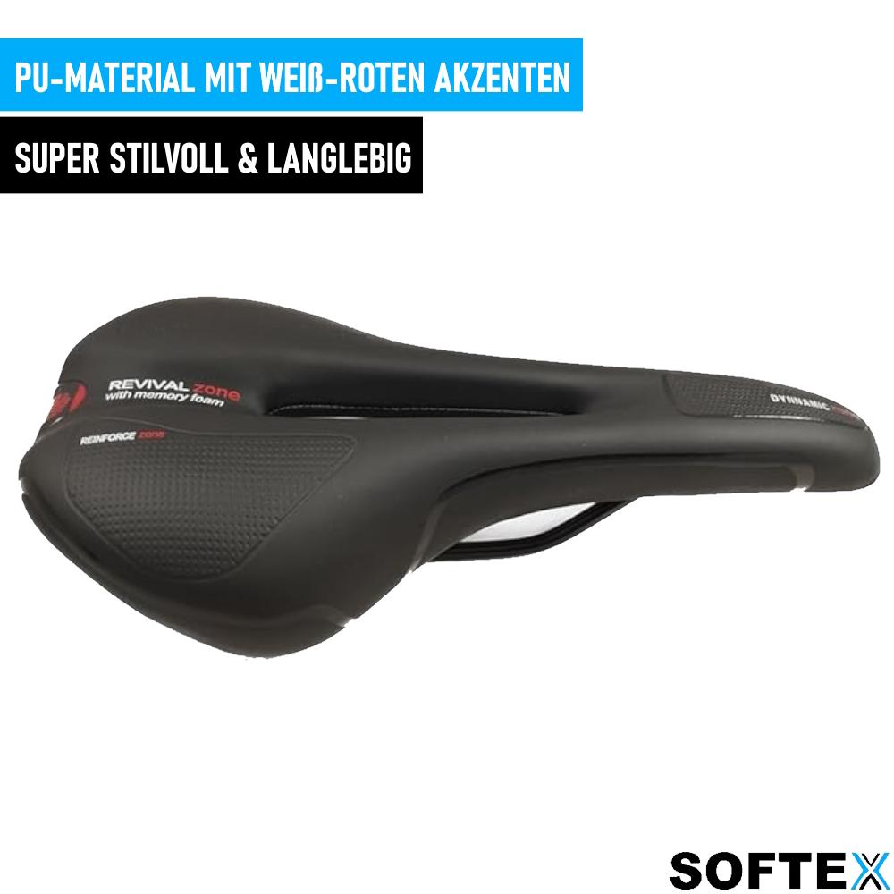 SOFTEX Fahrradsattel Fahrrad Sattel Fahrradsitz Gel Memory-Schaum Bequem MTB