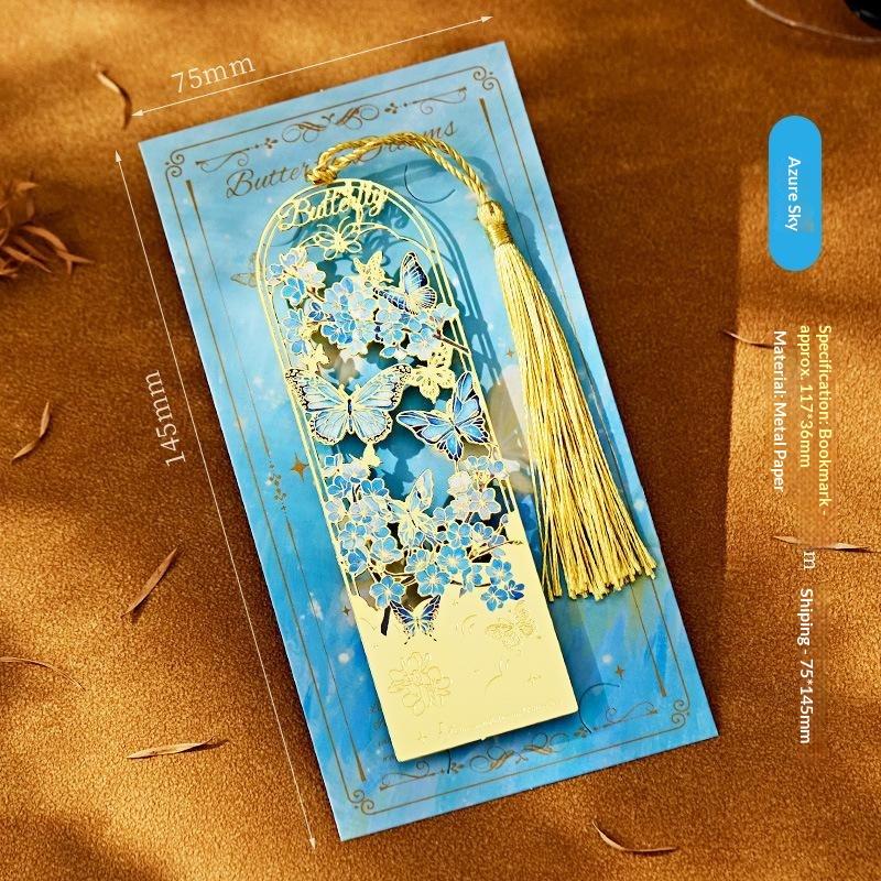 1/4Pcs Vintage Oil Painting Creative Metal Bookmark Bookmark Office School Supplies Funny Gift Stationery Items