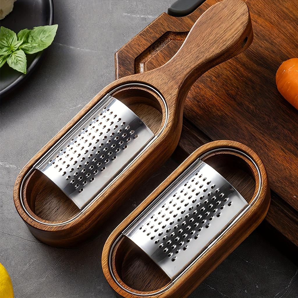 [Stainless Steel Cheese Grater] 1pc Stainless Steel Cheese Grater with Storage Box - Premium Grater for Grating Cheese, Peeling & Shredding