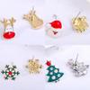 Europäisches und Amerikanisches Weihnachts-Ohrring-Set Funkelnde Diamant-Schneeflocke Glocke Feiertags-Ohr-Accessoires