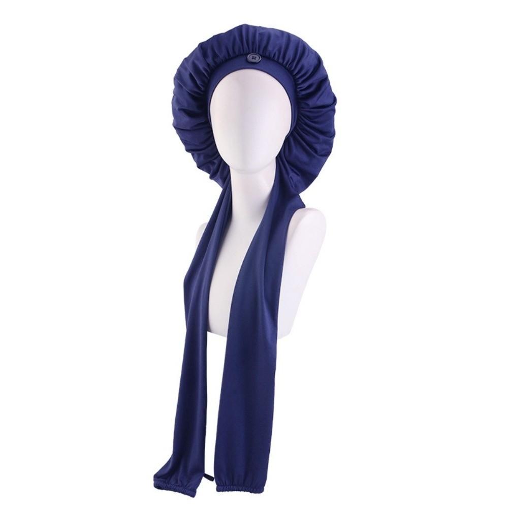 Silky Satin Satin Long Dreadlock Sleep Bonnet Adjustable Long Hair Bonnets for Sleeping Women