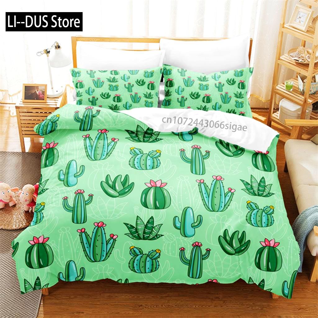 Tropical Cactus Bedding Set Duvet Cover Set 3d Bedding Digital Printing Queen Size Bedding Set Fashion Design
