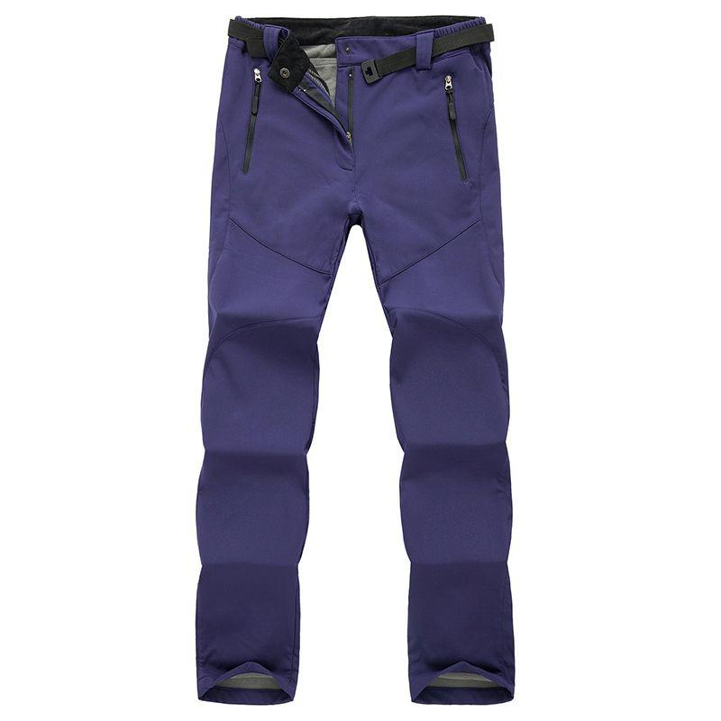 Outdoor Ski Wanderhose Damen Warmes Fleecegefüttert Winddicht Hose Wasserdicht