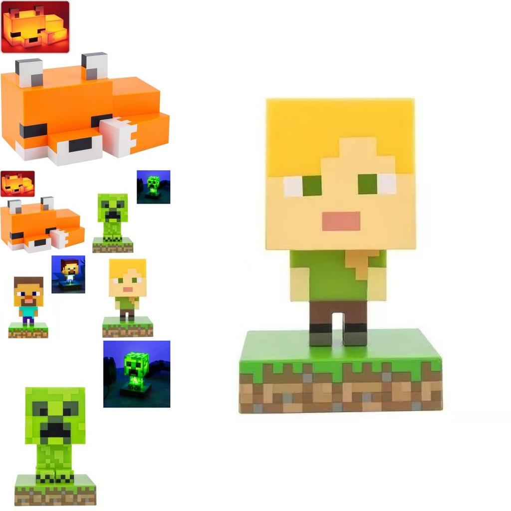 Minecraft 3d Character Night Light With Led Glow For Kids Bedroom Decor