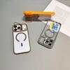 Applicable to Apple 17Promax lens holder magnetic suction mobile phone case iPhone16 transparent back plate skin feel anti-drop case